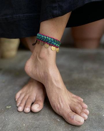Gunjan Fabric Anklet | Bajubadh