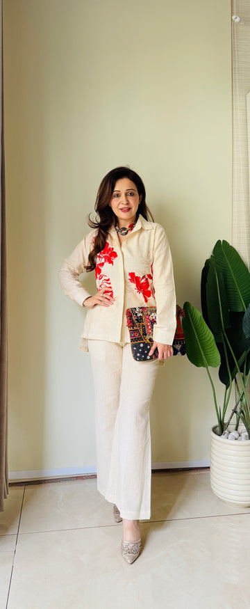 Printed in Petals Cord Set