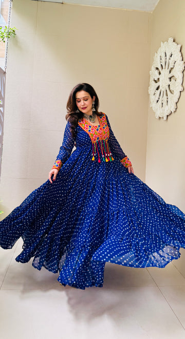 Boho Blue Glow maxi