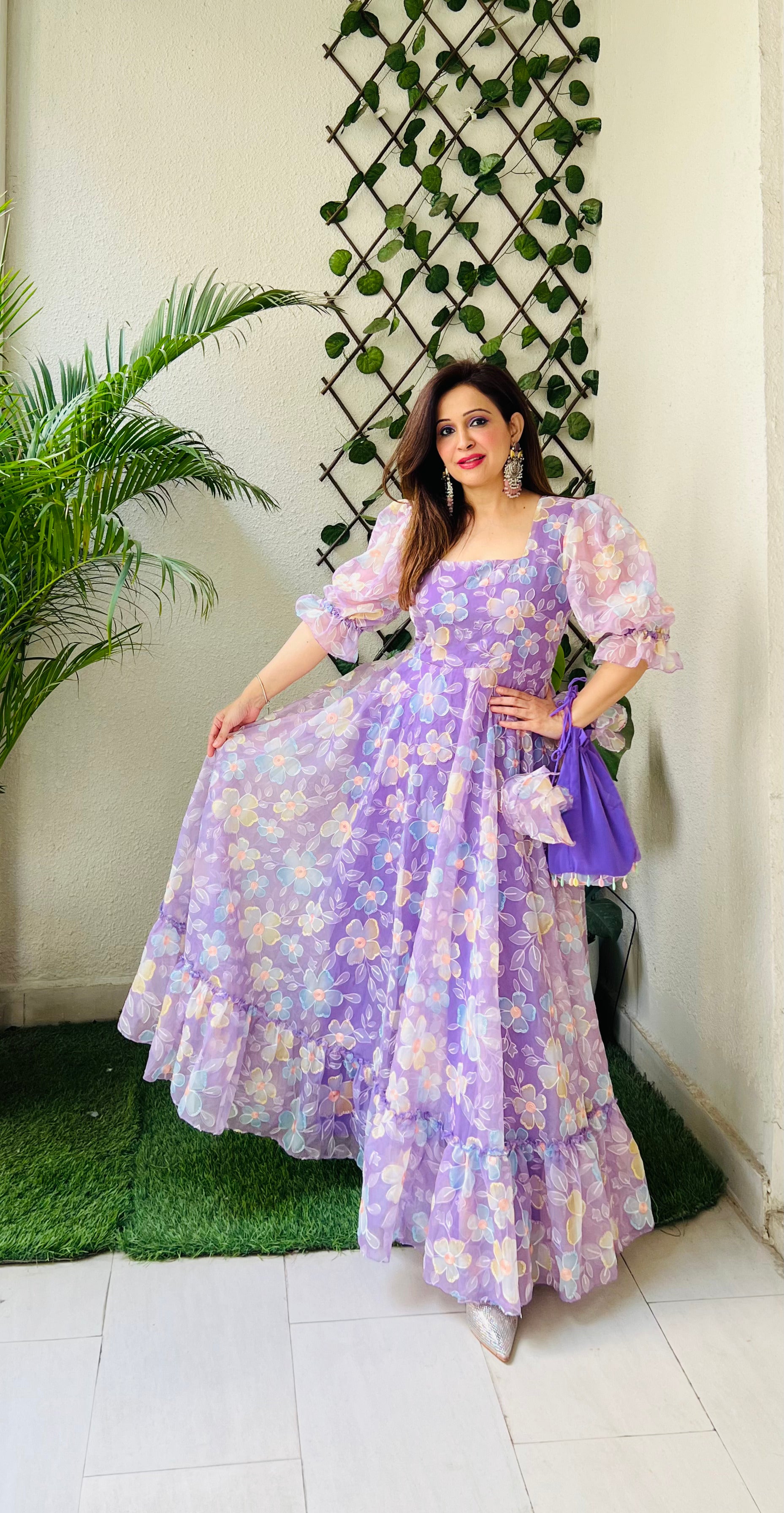 Zoya Organza Maxi Dress - Main Image