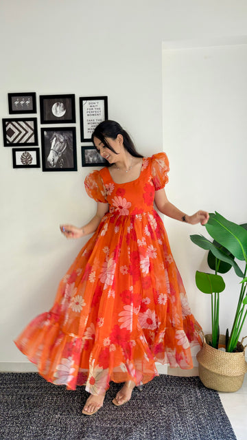 Orange Bloom - Maxi Dress