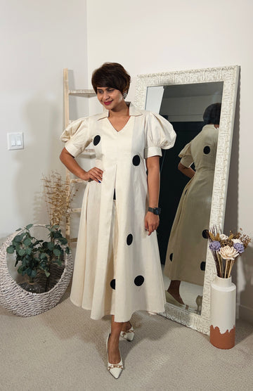 Summer Dots Cotton Midi Dress