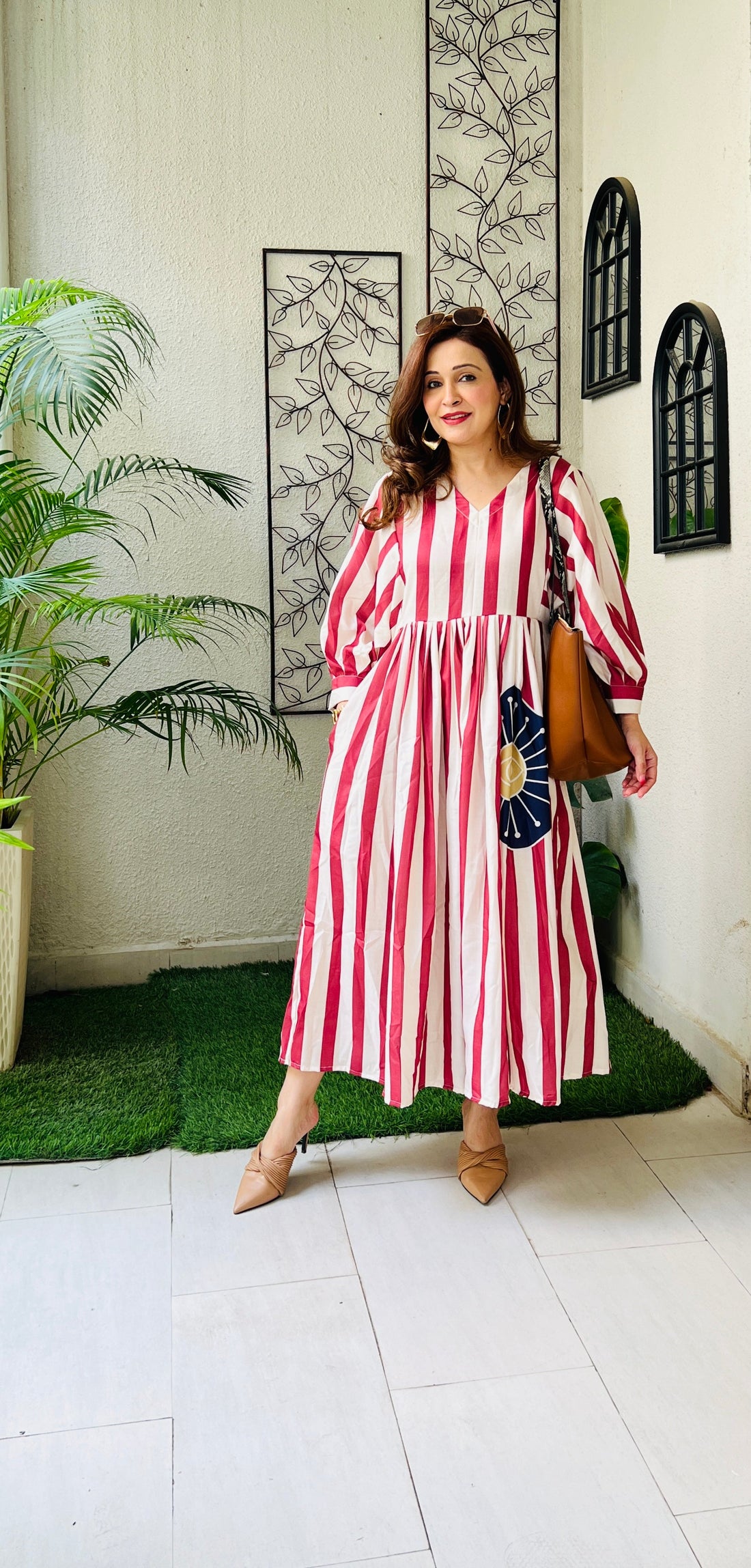 Stripe and Stroll Cotton Midi