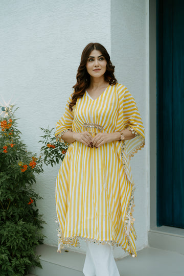 Glow Chanderi Kaftan Set