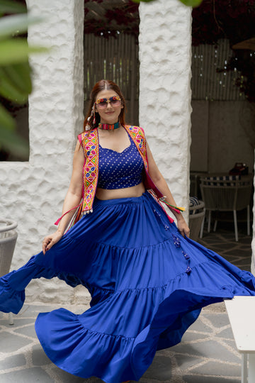 Neel Raat Boho Cape Set