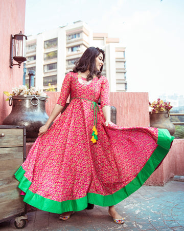 Pink Patola Dress