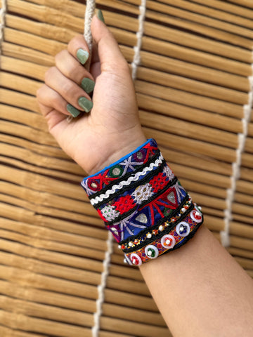 Amina Kutchi Fabric Bracelet | Handcuff