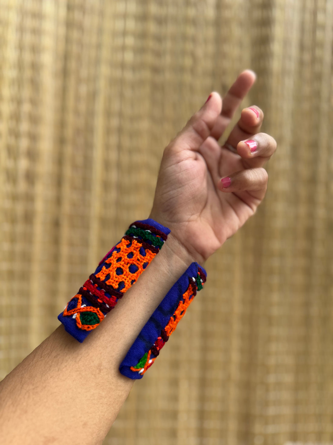 Blaire Kutchi Fabric Handcuffs| Set of 2 Kada