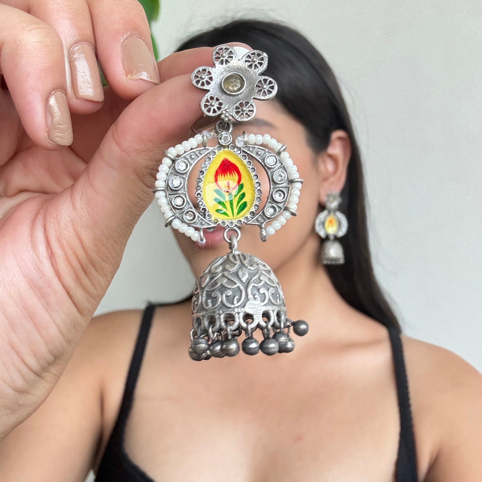 Griham German Silver Earrings