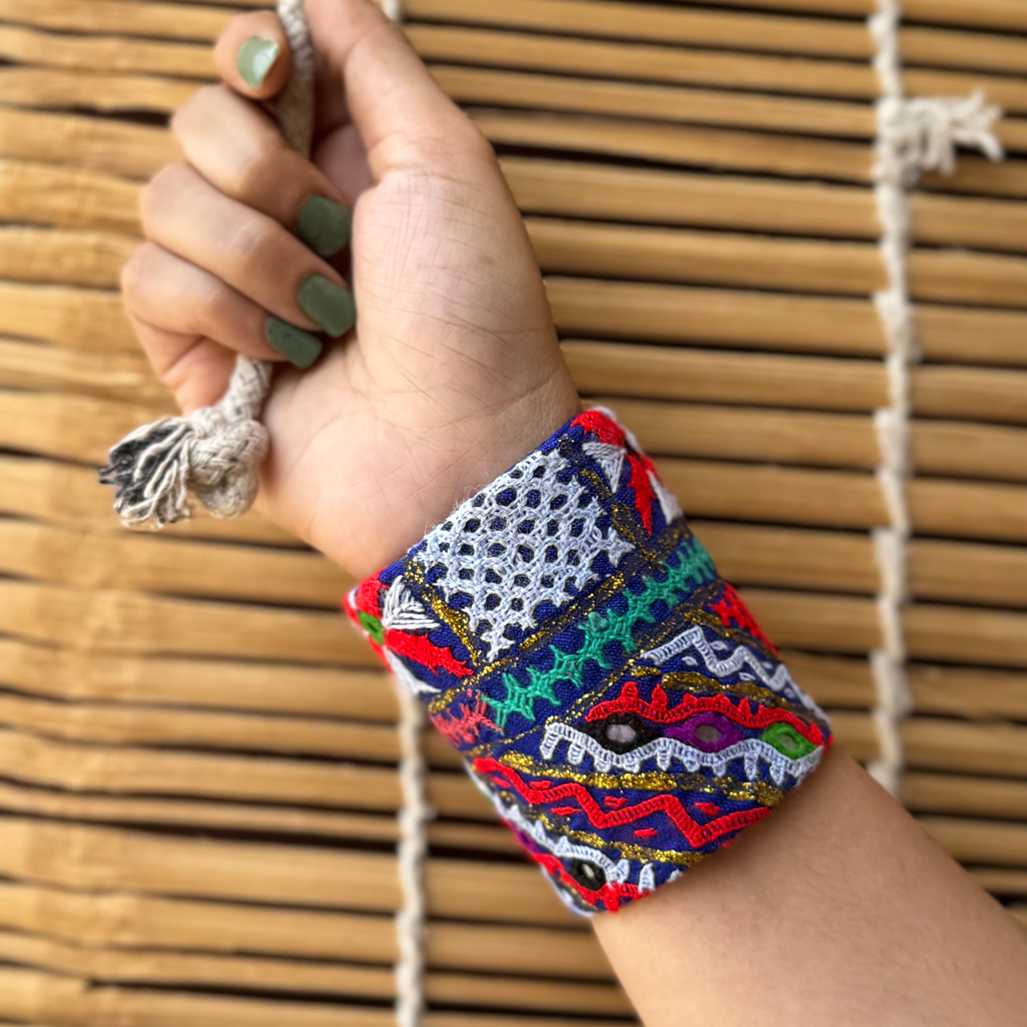 Aliye Kutchi Fabric Bracelet | Handcuff