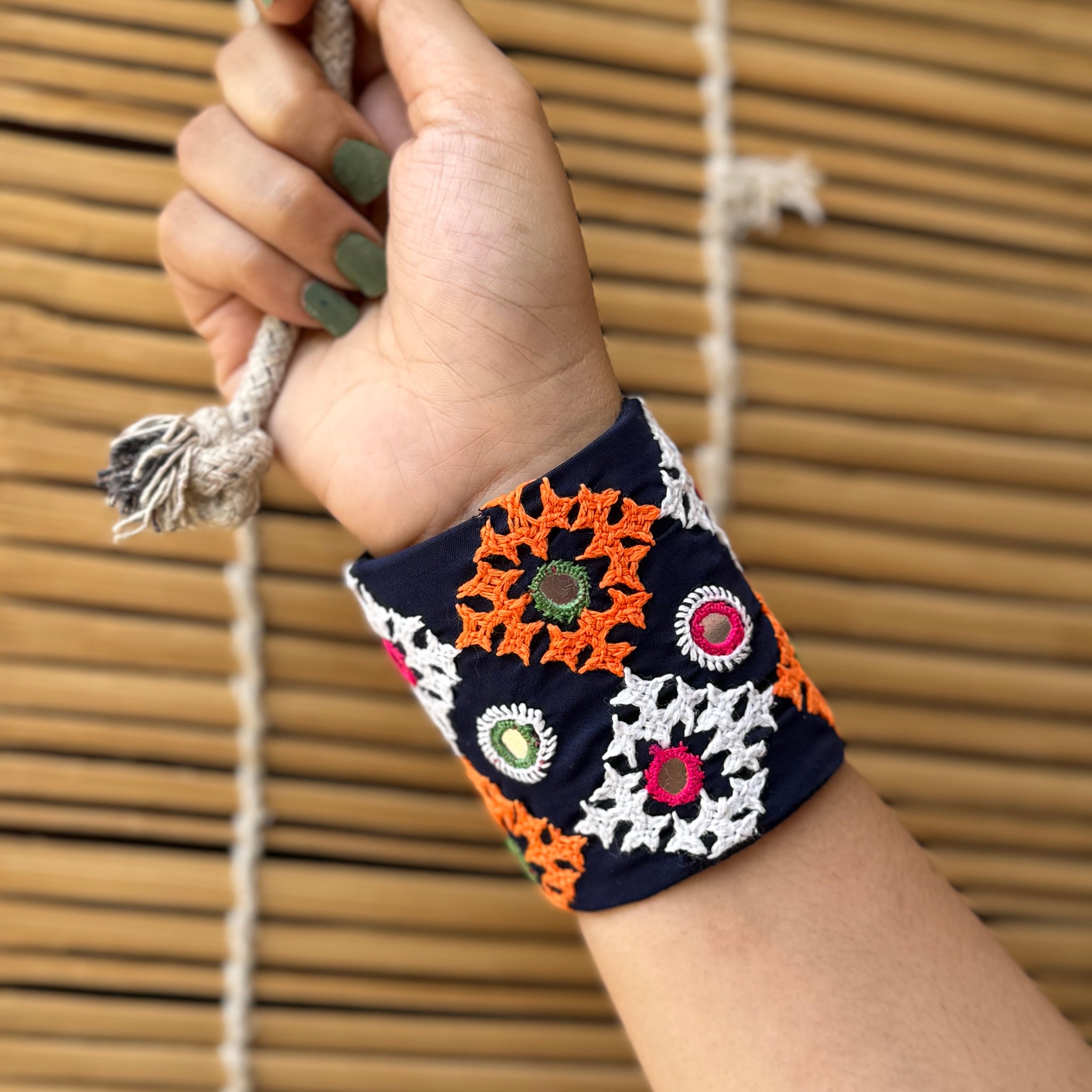 Amal Kutchi Fabric Bracelet | Handcuff