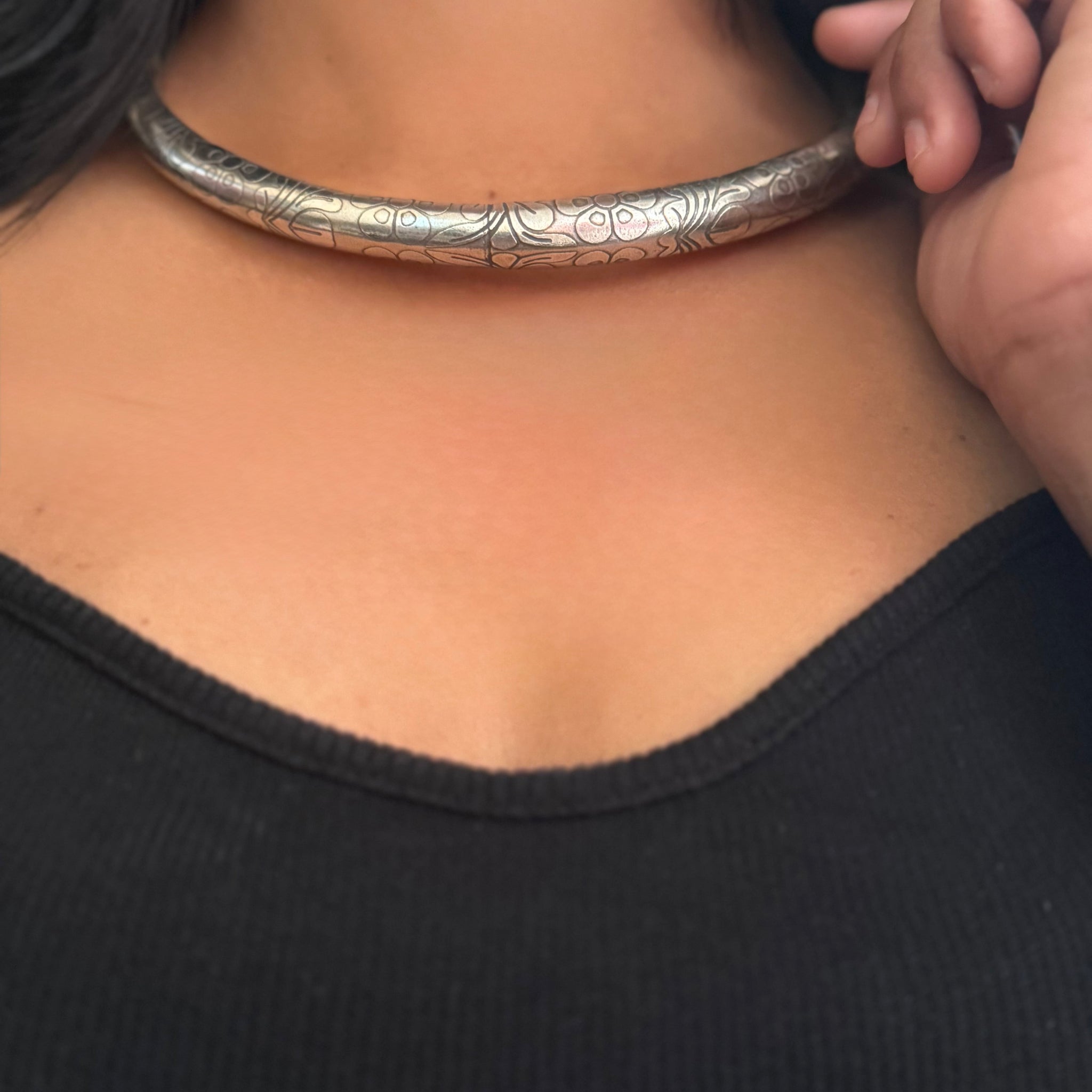 Mahisha Oxidised Hasli | Necklace