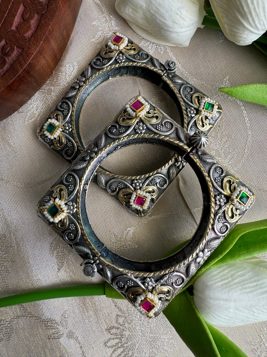 Chatuskonika Bracelet Set | Set of Two Kada