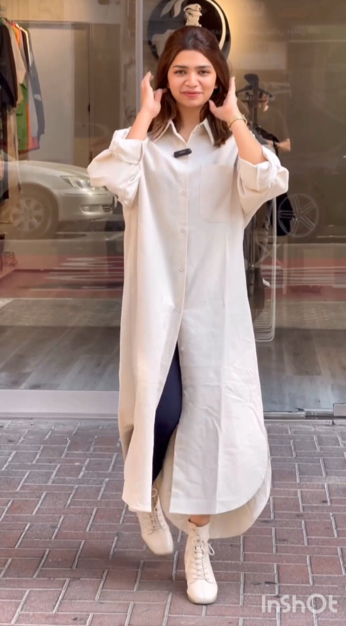 Omya Long-off White Shirt