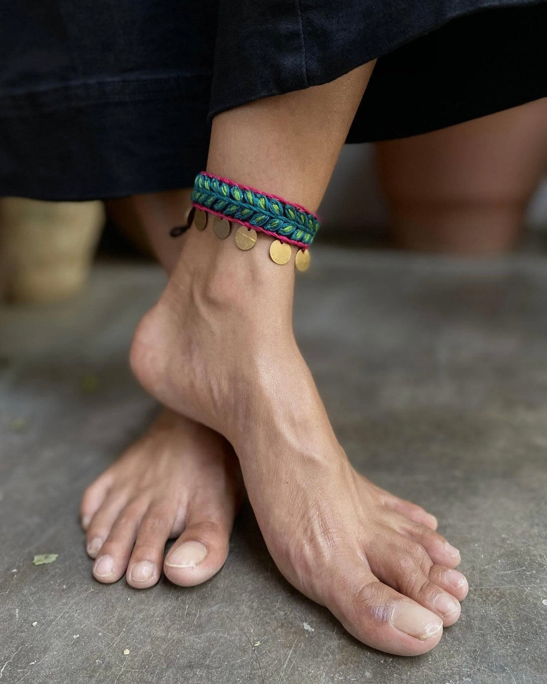 Gunjan  Fabric Anklet | Bajubadh