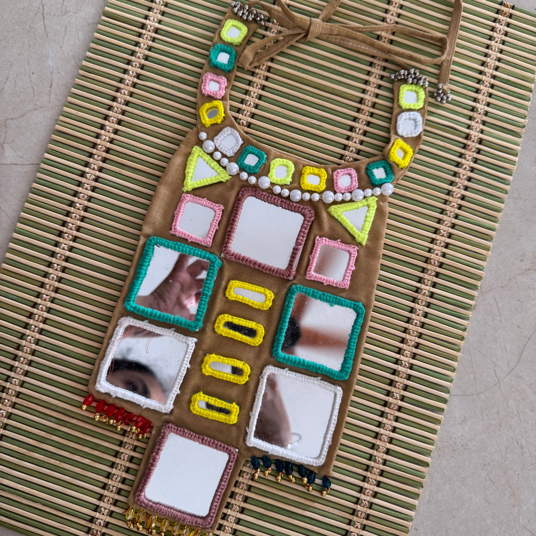 Maheshwari Mirrorwork Necklace