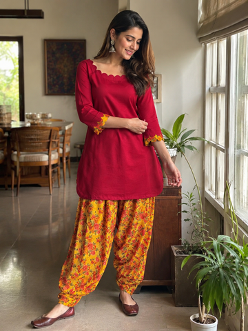 Festive Flora Cotton Coord Set
