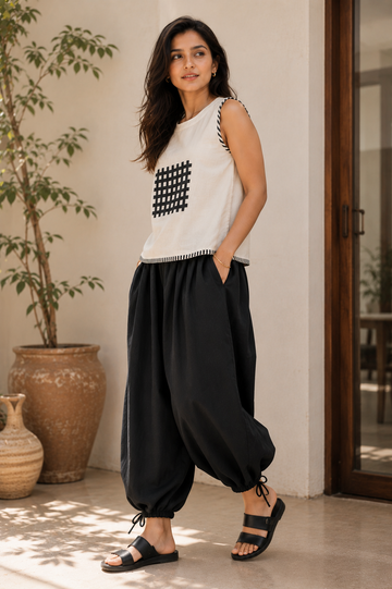 Alora Monochrome Grid Top (Only Top)