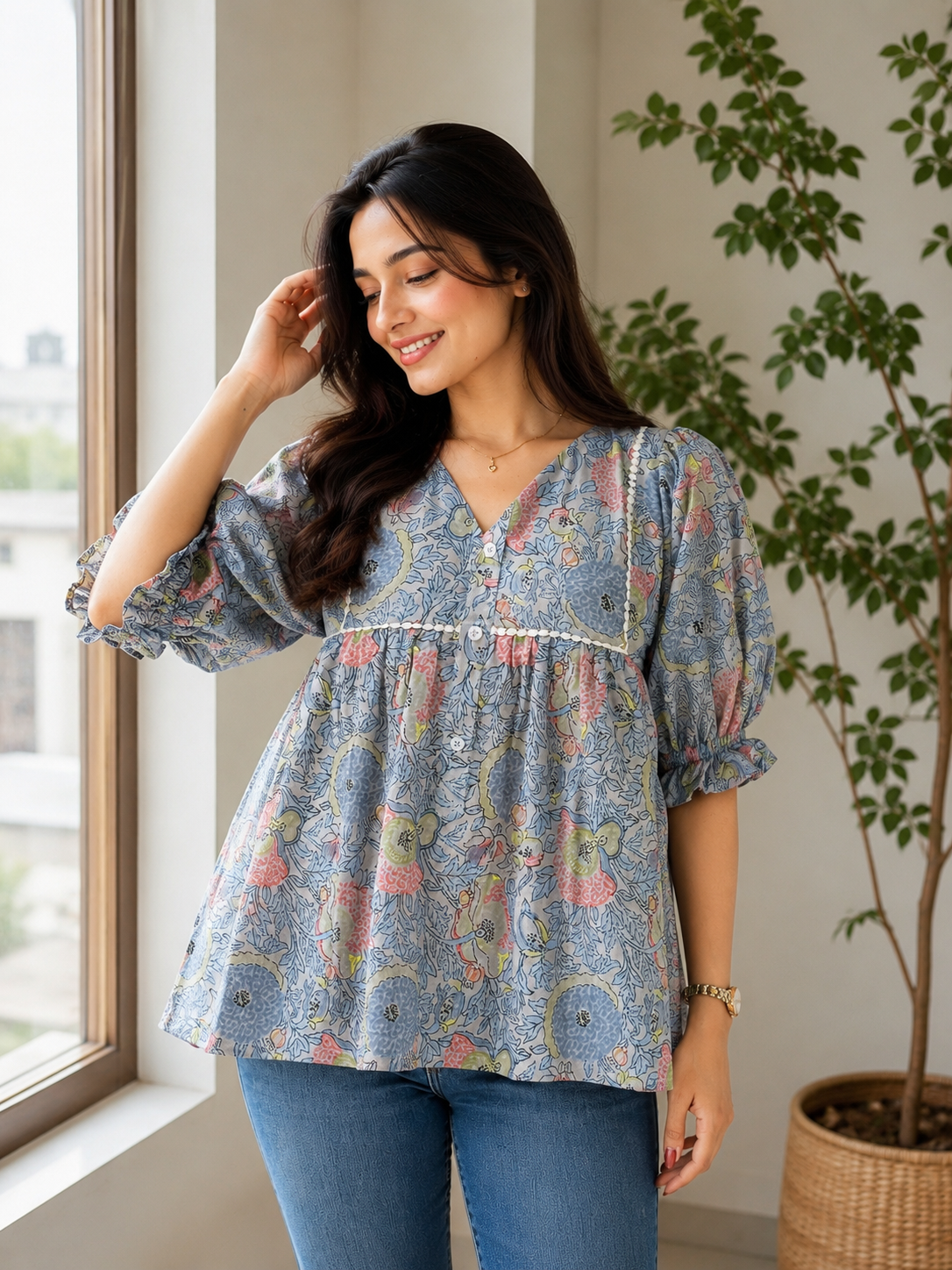 Jaipuri Breeze Blossom Top