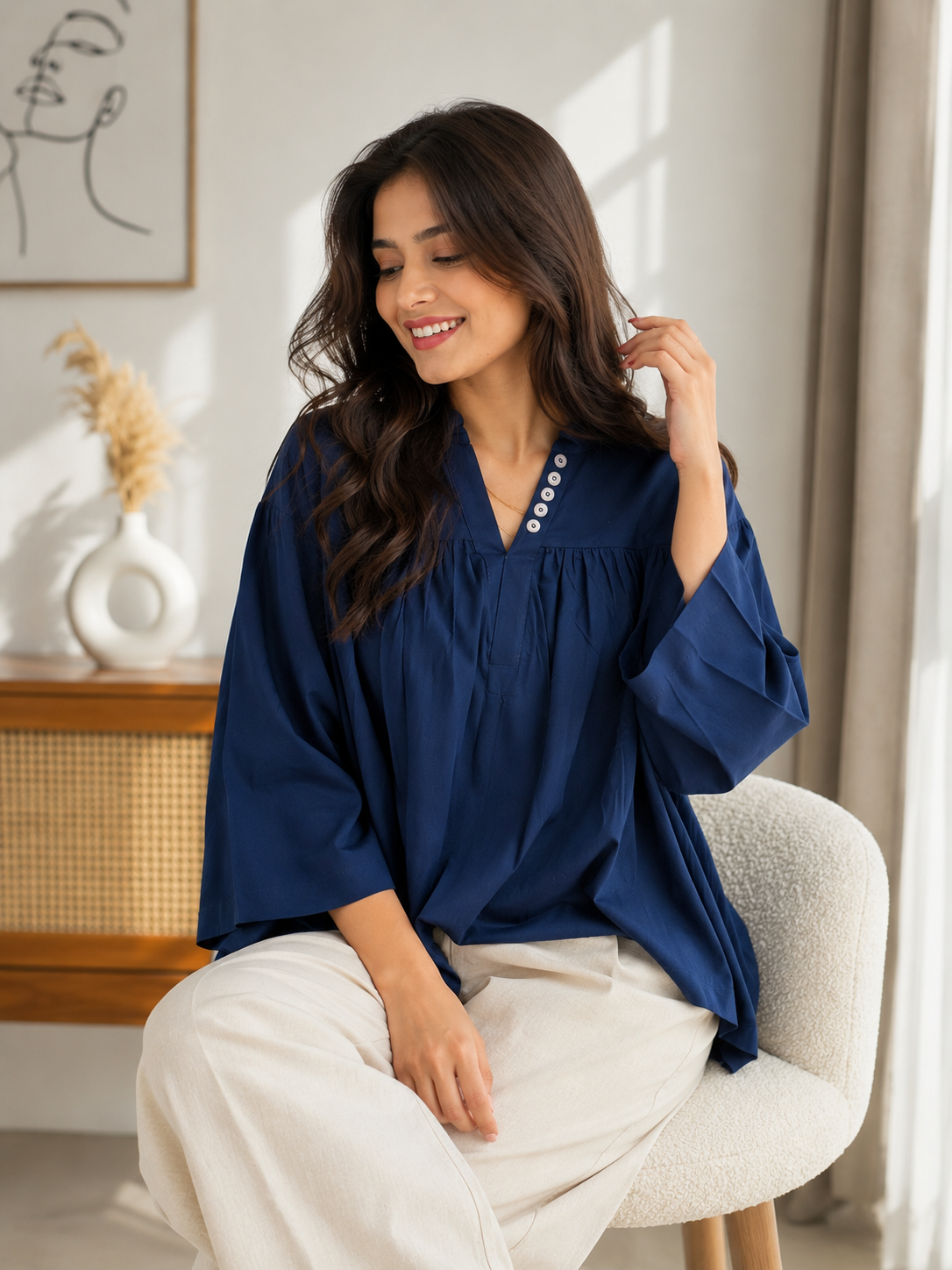 Sapphire Soft Rayon Top
