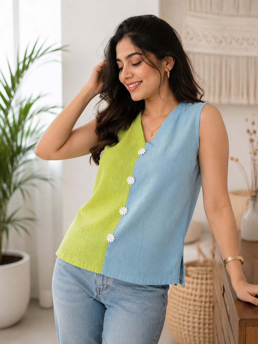 Ocean Breeze Flex Cotton Top