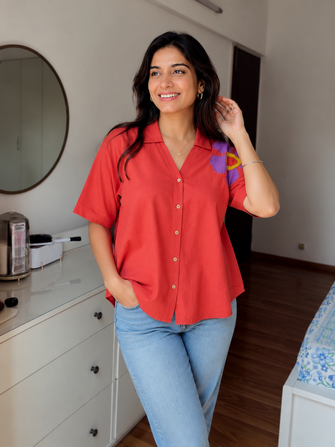 Gulnaar Applique Top