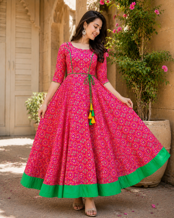 Pink Patola Dress
