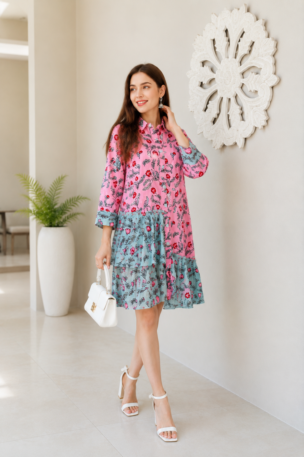 Vina Cotton Midi Dress