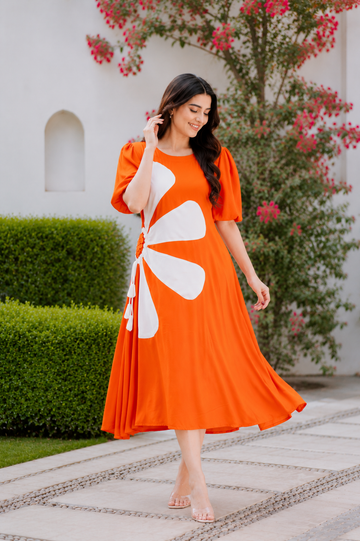 Flora Bloom Midi Dress