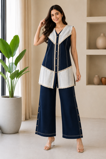 Aarika Khadi Cotton Co-ord Set