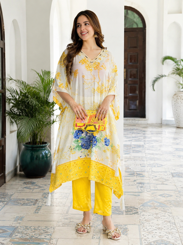 Yellow  Desire Kaftan Set