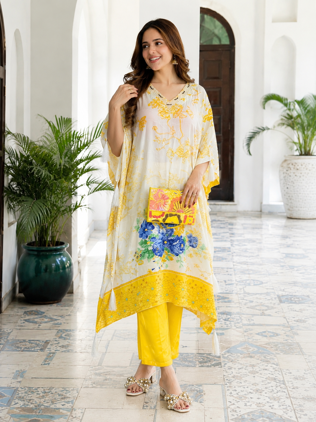 Yellow  Desire Kaftan Set