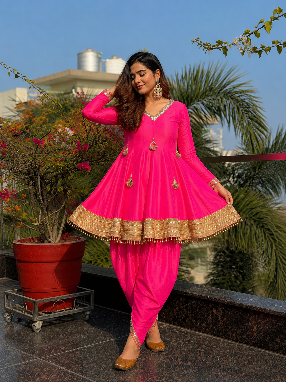 Rangrez Hot Pink Ethnic Kurta Set