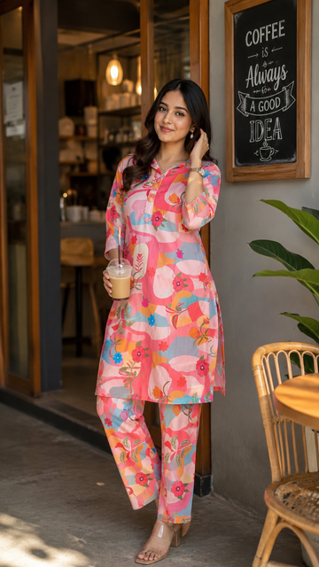 Vintage Rose Silk Co-ord set
