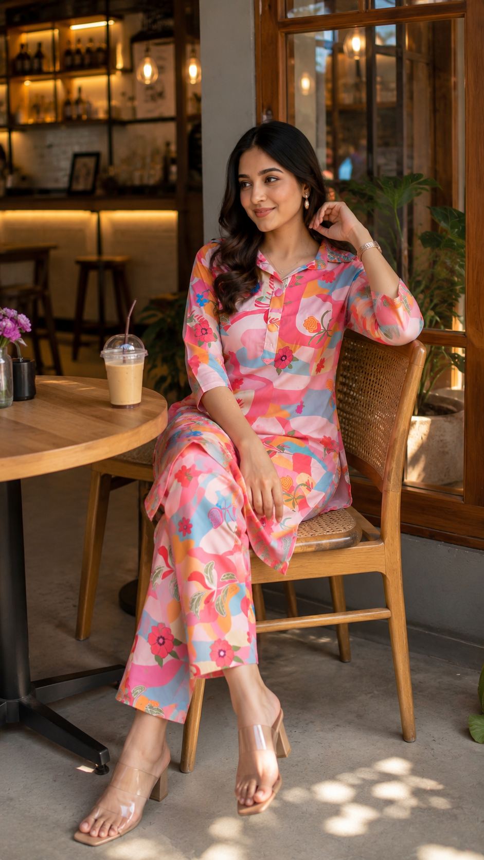 Vintage Rose Silk Co-ord set