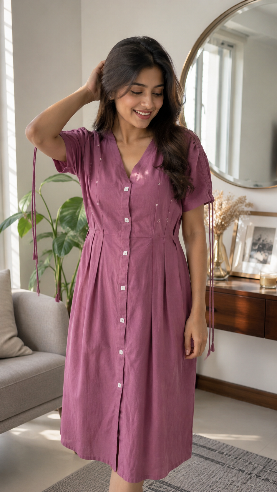 Mauve Melody Cotton Dress