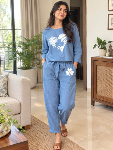 Blooming Wings Crop Top & Trousers