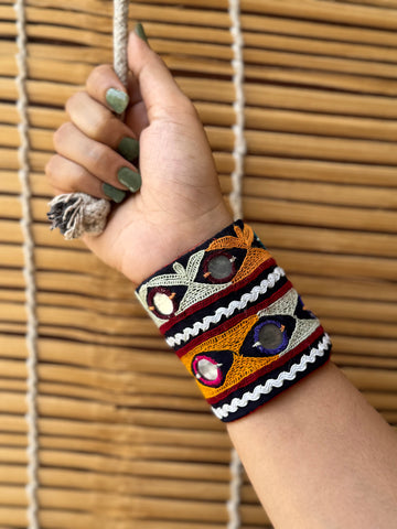 Aleigha Kutchi Fabric Bracelet | Handcuff