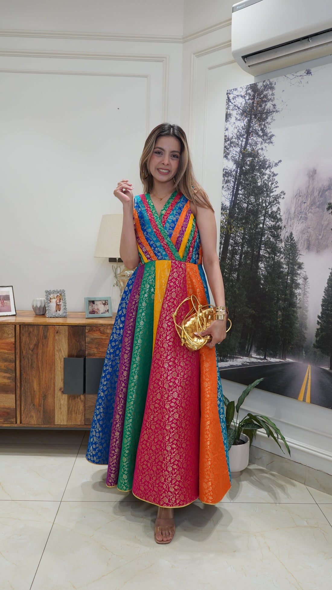Multicolor Majesty Brocade Dress