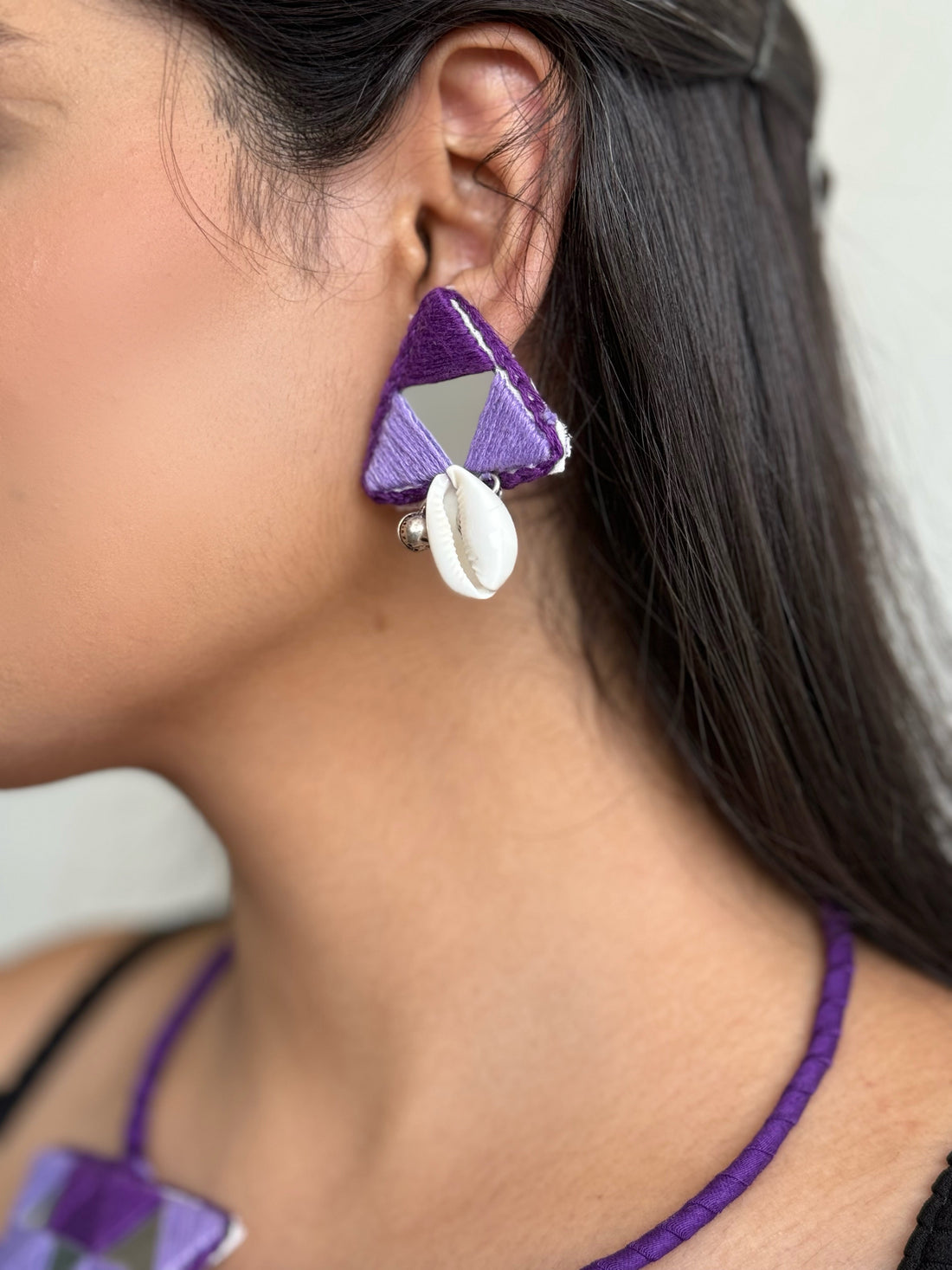 Gulabo Fabric Hasli + Earrings | Necklace set