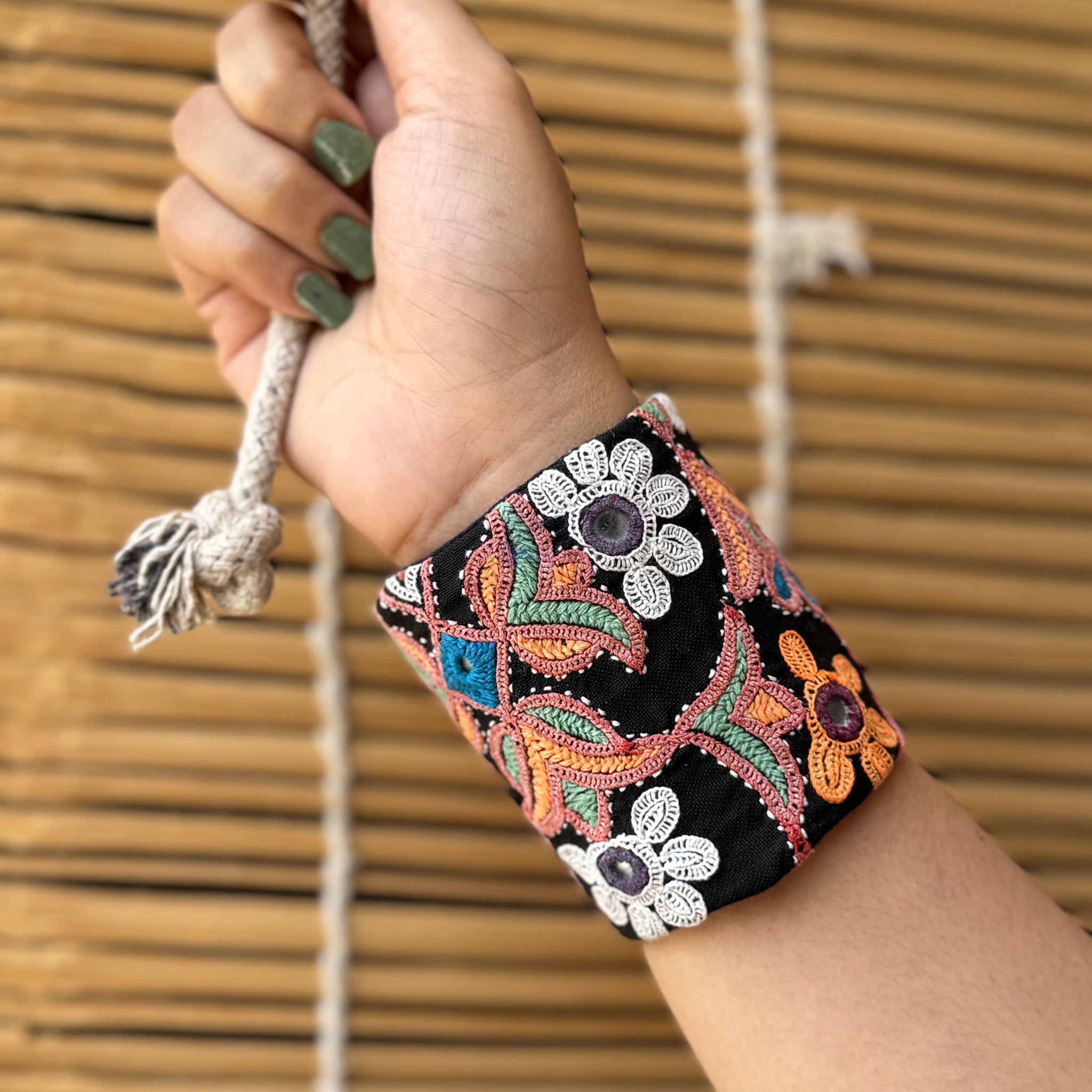 Alzena Kutchi Fabric Bracelet | Handcuff