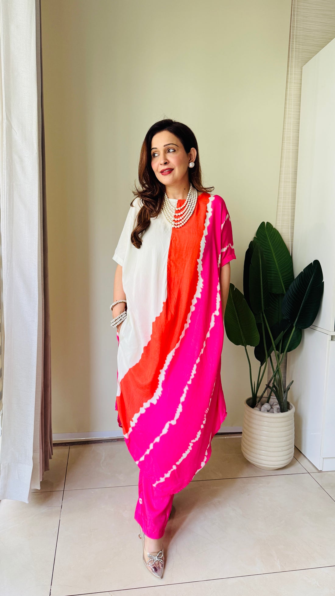 Leheriya Glow Cowl Dress