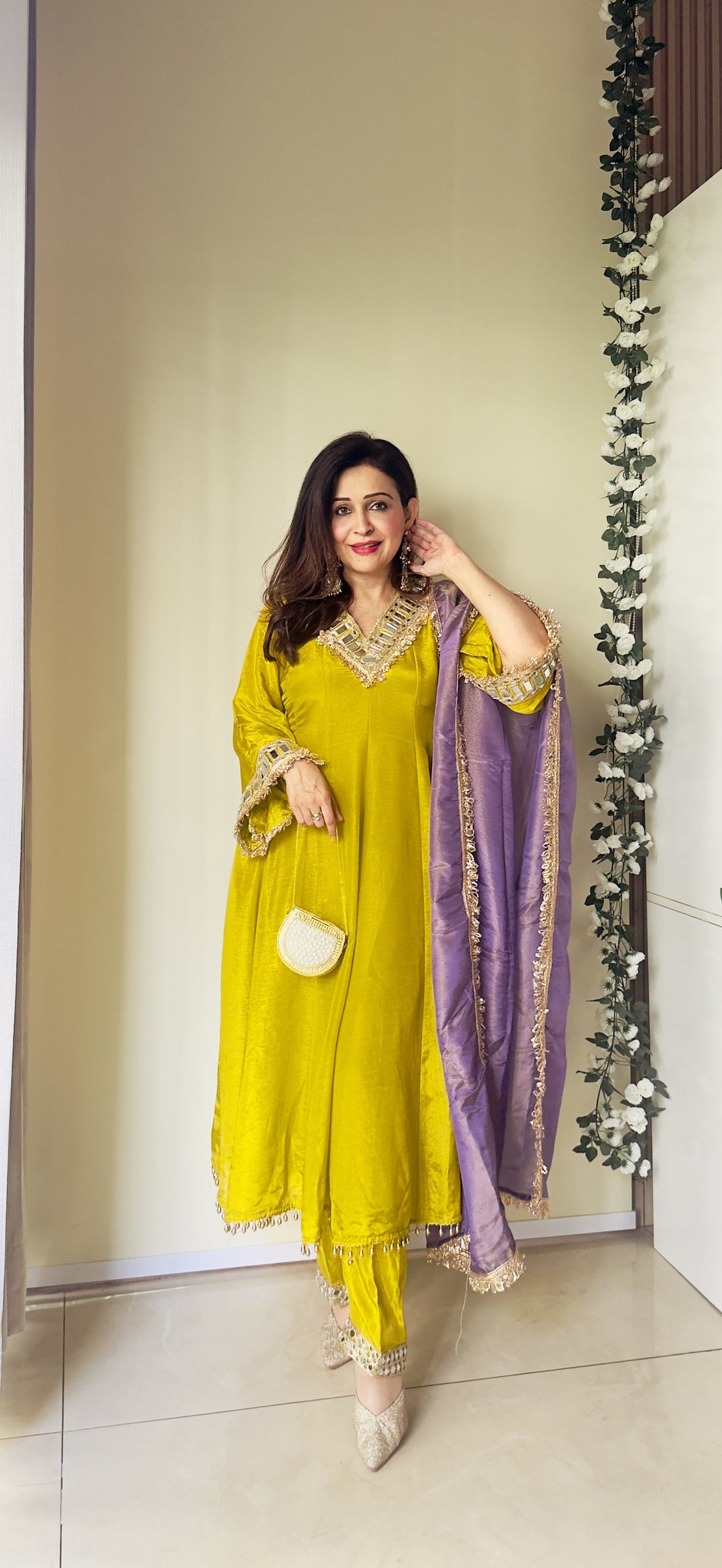 Gota Glam Tissue Anarkali