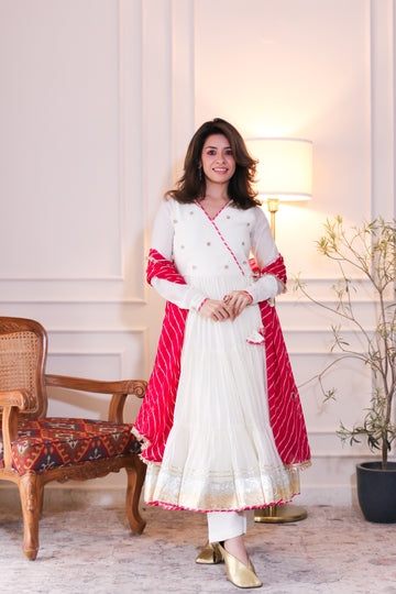 Gulabi Noor Anarkali Set