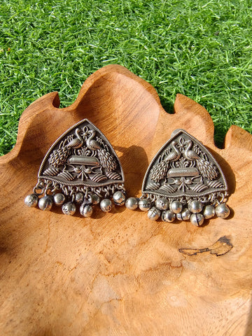 The White Peacock Earrings