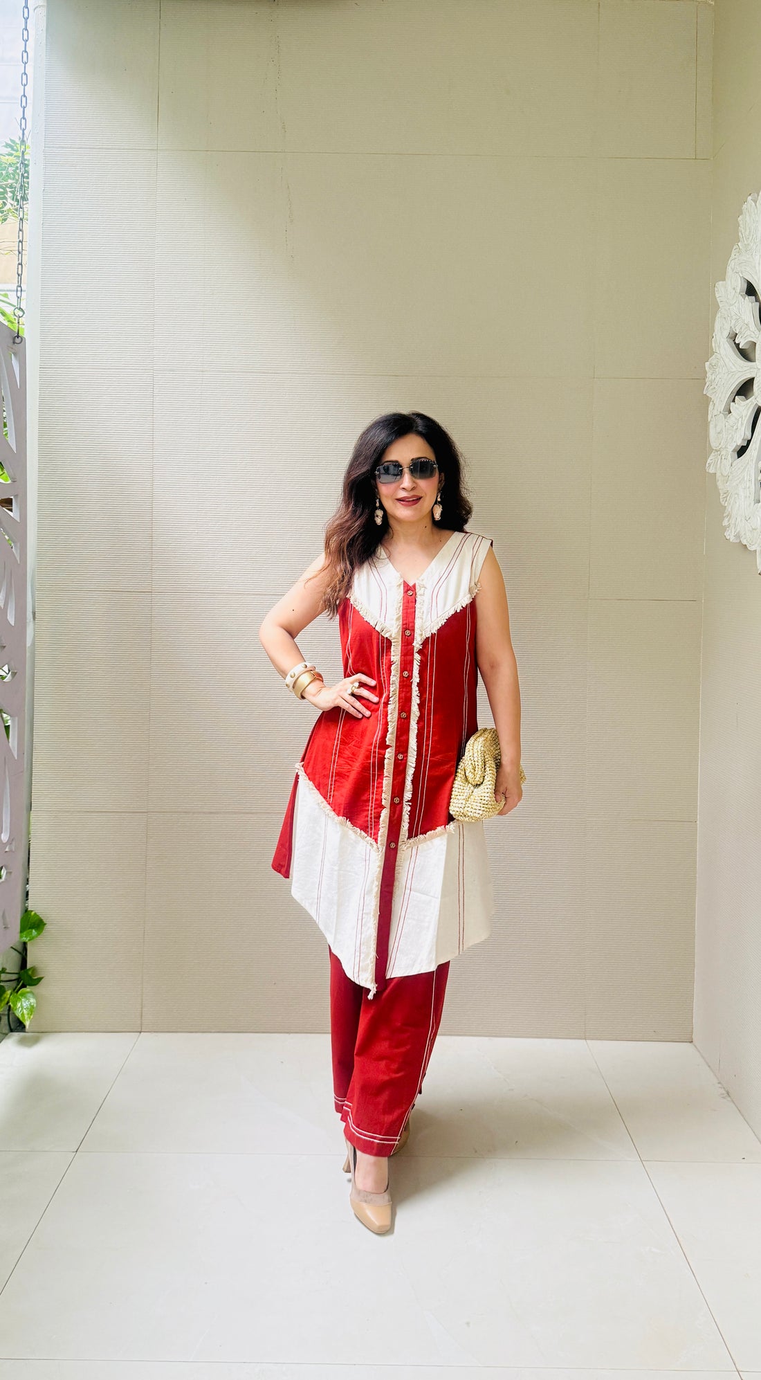 Aarika Khadi Cotton Co-ord Set
