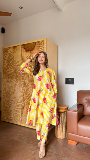 Scarlet Bloom Printed Co-ord Set