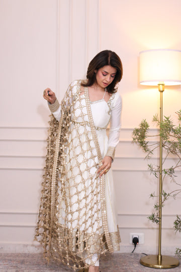 Gold Lace Dupatta