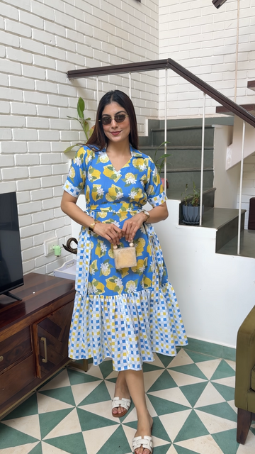 Blue Lemon Blossom Dress
