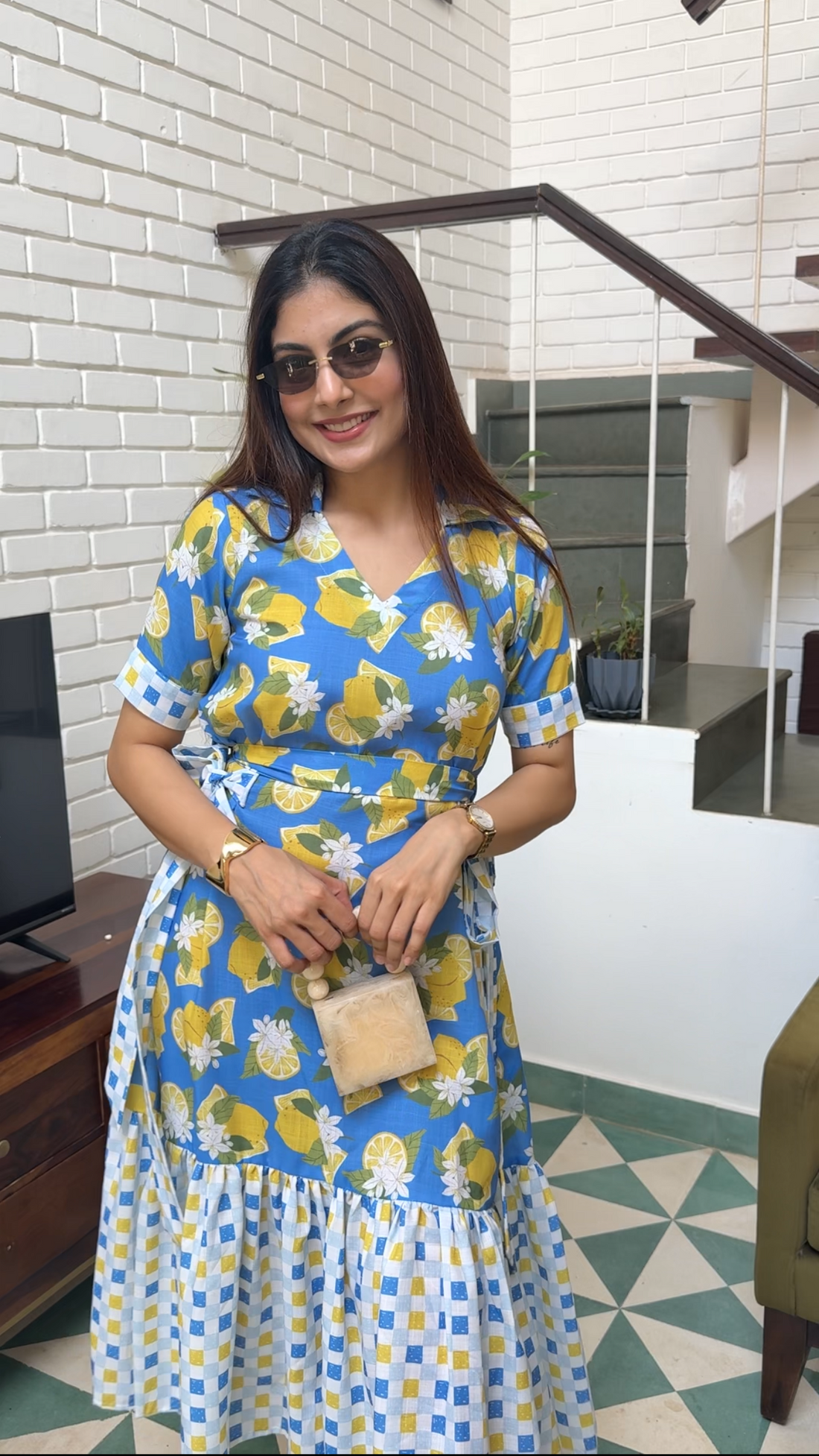Blue Lemon Blossom Dress
